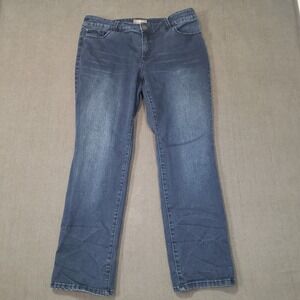 Chicos Jeans Womens 2.5 / 14 So Slimming Cropped Slim  Stretch Denim